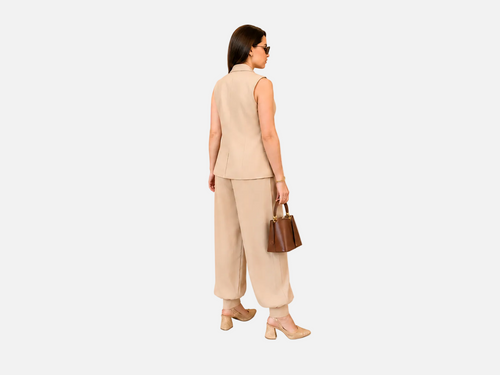 Sleeveless Blazer Vest & Balloon Trouser Co-ord Set