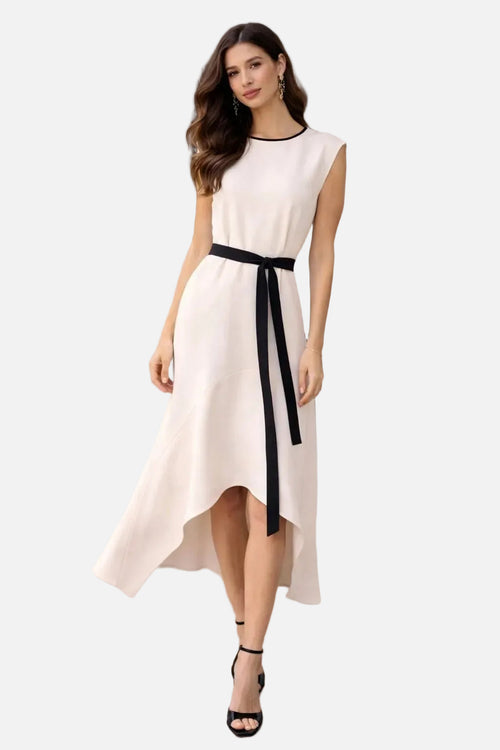 Long white & black dress